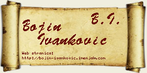 Bojin Ivanković vizit kartica